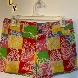 Lilly Pulitzer VGUC shorts with patchwork colors 0